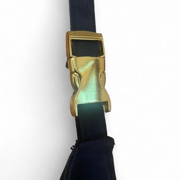 Women's Black and Navy Jumpsuit - Picture 2 of 5